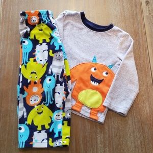 Boys 3T fleece Pjs top/bottom